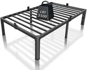 ROIL 14 inch Twin Bed Frames with Headboard Hole and Round Corner Legs Mattress Retainers 3500LBS Heavy Duty Steel Slats No Box Spring Needed Platform Noise-Free Easy Assembly ROIL 14 inch Twin Bed Frames with Headboard Hole and Round Corner Legs Mattress Retainers 3500LBS Heavy Duty Steel Slats No Box Spring Needed Platform Noise-Free Easy Assembly