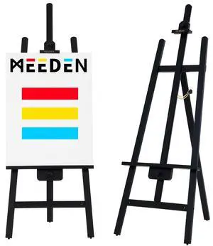 MEEDEN Black Easel for Painting: A Frame Wood Easel for Adults Artists Display Sign- Holds Canvas up to 48" MEEDEN Black Easel for Painting: A Frame Wood Easel for Adults Artists Display Sign- Holds Canvas up to 48"