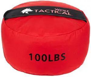 WOLF TACTICAL Sandbag Workout Bag Sand Bags for Weight Training Workout Sandbag Fitness Sand Bag (100 LB (Red)) WOLF TACTICAL Sandbag Workout Bag Sand Bags for Weight Training Workout Sandbag Fitness Sand Bag (100 LB (Red))