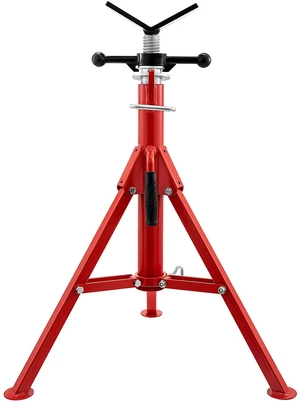 V Head Pipe Stand 1/8"-12" Capacity,Adjustable Height 28"-52,Pipe Jack Stands 2500 lb. Load Capacity,Portable Folding Pipe Stands, Carbon Steel Body More Durable V Head Pipe Stand 1/8"-12" Capacity,Adjustable Height 28"-52,Pipe Jack Stands 2500 lb. Load Capacity,Portable Folding Pipe Stands, Carbon Steel Body More Durable