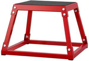 Plyometric Jump Box, 12 Inch Plyo Box, Steel Plyometric Platform and Jumping Agility Box, Anti-Slip Fitness Exercise Step Up Box for Home Gym Training, Conditioning Strength Training, Red Plyometric Jump Box, 12 Inch Plyo Box, Steel Plyometric Platform and Jumping Agility Box, Anti-Slip Fitness Exercise Step Up Box for Home Gym Training, Conditioning Strength Training, Red