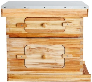 Bee Hive 20 Frame Bee Hives Starter Kit, Beeswax Coated Cedar Wood, 1 Deep + 1 Medium Bee Boxes Langstroth Beehive Kit, Transparent Acrylic Windows with Foundations for Beginners Pro Beekeepers Bee Hive 20 Frame Bee Hives Starter Kit, Beeswax Coated Cedar Wood, 1 Deep + 1 Medium Bee Boxes Langstroth Beehive Kit, Transparent Acrylic Windows with Foundations for Beginners Pro Beekeepers