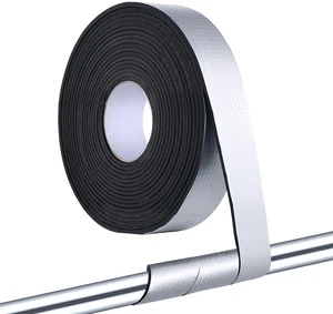 Pipe Insulation Wrap 32.8FT x 2 in with Aluminum Foil Layer Self-Adhesive Pipe Insulation Wrap 32.8FT x 2 in with Aluminum Foil Layer Self-Adhesive