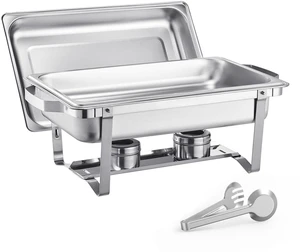 8 Qt 2 Pack Rectangle Chafing Dish Buffet Set Full Size Pan Stainless Steel 8 Qt 2 Pack Rectangle Chafing Dish Buffet Set Full Size Pan Stainless Steel