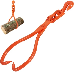 Log Skidding Tongs, 18 inch 2 Claw Log Lifting Tongs, Heavy Duty Rotating Steel Lumber Skidding Tongs, 772 lbs/350 kg Loading Capacity, Log Lifting, Handling, Dragging & Carrying Tool Log Skidding Tongs, 18 inch 2 Claw Log Lifting Tongs, Heavy Duty Rotating Steel Lumber Skidding Tongs, 772 lbs/350 kg Loading Capacity, Log Lifting, Handling, Dragging & Carrying Tool