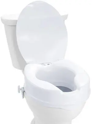 Raised Toilet Seat, 4" Height Raised, 300 lbs Weight Capacity, Universal Toilet Seat Riser, Screw Rod Locking, with Toilet Seat, for Elderly, Handicap, Patient, Pregnant, Medical Raised Toilet Seat, 4" Height Raised, 300 lbs Weight Capacity, Universal Toilet Seat Riser, Screw Rod Locking, with Toilet Seat, for Elderly, Handicap, Patient, Pregnant, Medical