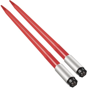 Pair Hay Spear 39" Bale Spear 3000 lbs Capacity, Bale Spike Quick Attach Square Hay Bale Spears 1 3/4", Red Coated Bale Forks, Bale Hay Spike with Hex Nut & Sleeve for Buckets Tractors Loaders Pair Hay Spear 39" Bale Spear 3000 lbs Capacity, Bale Spike Quick Attach Square Hay Bale Spears 1 3/4", Red Coated Bale Forks, Bale Hay Spike with Hex Nut & Sleeve for Buckets Tractors Loaders
