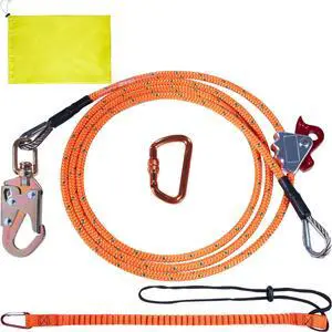 Steel Core flipline, 1/2" x 12' Arborist Flipline, Flip Line for Tree Climbing with Alloy Steel Snap Hook, Aluminum Alloy Carabiner and Extra Tool Lanyard, for Arborist, Tree Climbers Steel Core flipline, 1/2" x 12' Arborist Flipline, Flip Line for Tree Climbing with Alloy Steel Snap Hook, Aluminum Alloy Carabiner and Extra Tool Lanyard, for Arborist, Tree Climbers