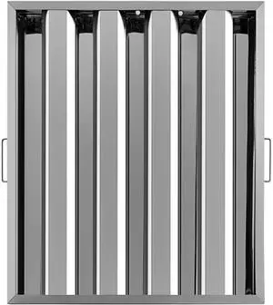 Pack of 6 Hood Filters 19.5W x 24.5H Inch, 430 Stainless Steel 4 Grooves Commercial Hood Filters, Range Hood Filter for Grease Rated Commercial Kitchen Exhaust Hoods Pack of 6 Hood Filters 19.5W x 24.5H Inch, 430 Stainless Steel 4 Grooves Commercial Hood Filters, Range Hood Filter for Grease Rated Commercial Kitchen Exhaust Hoods