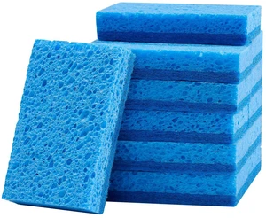 Sponges, 12 Pcs Durable Natural Kitchen Sponges with Cellulose & Scrub Pad, Easy-to-Rinse Cleaning Sponges with Honeycomb Structure & Quick Water Absorption, Fit for Home Cleaning Sponges, 12 Pcs Durable Natural Kitchen Sponges with Cellulose & Scrub Pad, Easy-to-Rinse Cleaning Sponges with Honeycomb Structure & Quick Water Absorption, Fit for Home Cleaning