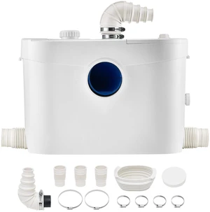 Macerator Pump 900W 48 GPM Flow 40 ft Head Lift Pump for Toilet Basement Sink Macerator Pump 900W 48 GPM Flow 40 ft Head Lift Pump for Toilet Basement Sink
