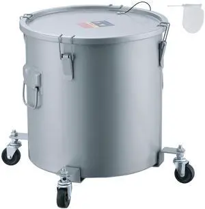 Fryer Grease Bucket, 8 Gal Oil Disposal Caddy with Caster Base, Carbon Steel with Rust-Proof Coating, Oil Transport Container with Lid, Lock Clips, Filter Bag for Hot Cooking Oil Filtering, Gray Fryer Grease Bucket, 8 Gal Oil Disposal Caddy with Caster Base, Carbon Steel with Rust-Proof Coating, Oil Transport Container with Lid, Lock Clips, Filter Bag for Hot Cooking Oil Filtering, Gray