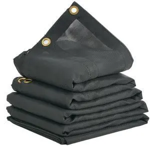 Dump Truck Mesh Tarp, 7.5x18 ft, PVC Coated Black Heavy Duty Cover with 5.5" 18oz Double Pocket, Brass Grommets, Reinforced Double Needle Stitch Webbing Fits Manual or Electric Dump Truck System Dump Truck Mesh Tarp, 7.5x18 ft, PVC Coated Black Heavy Duty Cover with 5.5" 18oz Double Pocket, Brass Grommets, Reinforced Double Needle Stitch Webbing Fits Manual or Electric Dump Truck System