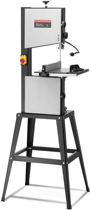 Band Saw with Stand, 10-Inch, 560 & 1100 RPM Two-Speed Benchtop Bandsaw, 370W 0.5HP Motor with Metal Stand Optimized Work Light Workbench Fence and Miter Gauge, for Woodworking Aluminum Plastic Band Saw with Stand, 10-Inch, 560 & 1100 RPM Two-Speed Benchtop Bandsaw, 370W 0.5HP Motor with Metal Stand Optimized Work Light Workbench Fence and Miter Gauge, for Woodworking Aluminum Plastic