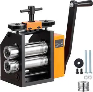 Rolling Mill, 2.95"/75 mm Jewelry Rolling Mill Machine, 1: 2 Gear Ratio, 3-in-1 Multi-function Rolling Mill, 0.03-6.5mm Press Thickness for Metal Jewelry Making Sheet Square Wire Semicircle Rolling Mill, 2.95"/75 mm Jewelry Rolling Mill Machine, 1: 2 Gear Ratio, 3-in-1 Multi-function Rolling Mill, 0.03-6.5mm Press Thickness for Metal Jewelry Making Sheet Square Wire Semicircle