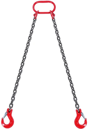 5/16" x 5' Chain Sling 2 Legs G80 Lifting Chain with Grab Hooks 6600 lbs 5/16" x 5' Chain Sling 2 Legs G80 Lifting Chain with Grab Hooks 6600 lbs