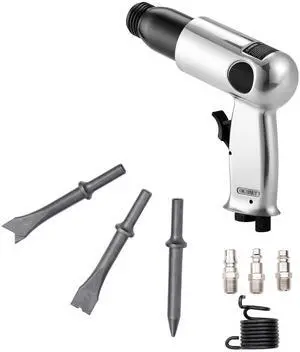 Air Hammer 3500 BPM 12 CFM Pneumatic Hammer Air Hammer Kit with 4 Chisels Air Hammer 3500 BPM 12 CFM Pneumatic Hammer Air Hammer Kit with 4 Chisels