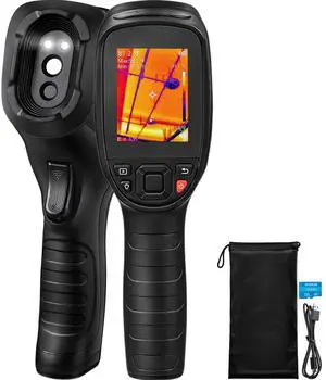 Thermal Imaging Camera, 320 x 240 Pixels Super Resolution, 25Hz Refresh Rate Infrared Camera with -4 to 752°F Temperature Range, 32G Built-in SD Card, and Rechargeable Li-ion Battery Thermal Imaging Camera, 320 x 240 Pixels Super Resolution, 25Hz Refresh Rate Infrared Camera with -4 to 752°F Temperature Range, 32G Built-in SD Card, and Rechargeable Li-ion Battery
