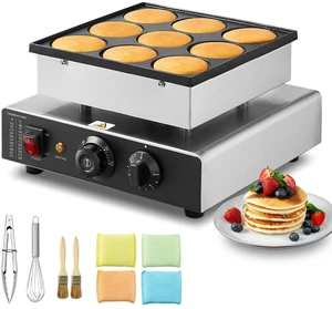 9PCS 76mm Dutch Pancake Maker Commercial Dorayaki Baker 850W Non-stick 9PCS 76mm Dutch Pancake Maker Commercial Dorayaki Baker 850W Non-stick
