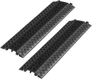 Drop Over Cable Cover, 17,500 lbs/Axle Load Capacity, Heavy Duty Cable Hose Protector Ramp, Floor Cord Protector Cover, for Indoor High Walking Traffic Areas, Home, Office, Warehouse, 2 Pack Drop Over Cable Cover, 17,500 lbs/Axle Load Capacity, Heavy Duty Cable Hose Protector Ramp, Floor Cord Protector Cover, for Indoor High Walking Traffic Areas, Home, Office, Warehouse, 2 Pack