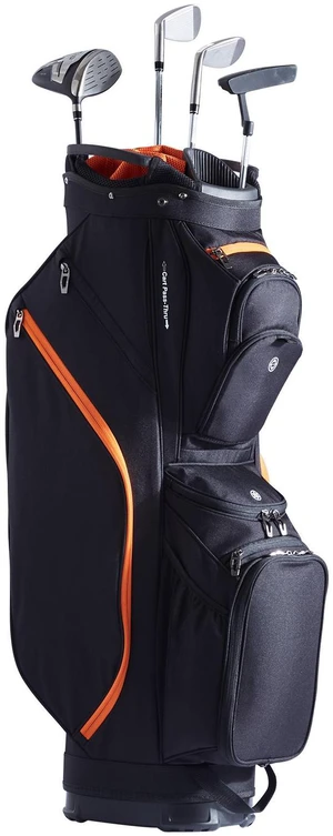 Golf Cart Bag with 14 Way Organizer Divider Top, 36 13 Pockets Premium Cart Bag, Durable Golf Bags with Handles & Dust Cover & Detachable Straps for Men & Women, Black & Orange Golf Cart Bag with 14 Way Organizer Divider Top, 36 13 Pockets Premium Cart Bag, Durable Golf Bags with Handles & Dust Cover & Detachable Straps for Men & Women, Black & Orange