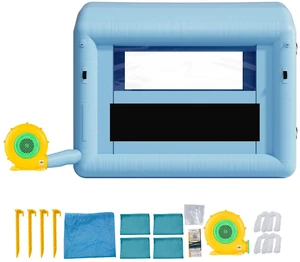 Inflatable Paint Booth, 9.84 x 8.2 x 8.2 ft, Inflatable Spray Booth with 550W Powerful Blower and Air Filter System, Round Roof with Light Hook, for Painting Bicycle, Motorcycle, and Furniture Inflatable Paint Booth, 9.84 x 8.2 x 8.2 ft, Inflatable Spray Booth with 550W Powerful Blower and Air Filter System, Round Roof with Light Hook, for Painting Bicycle, Motorcycle, and Furniture