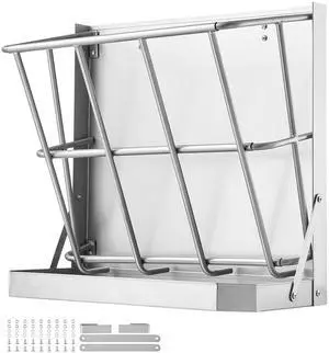 Wall Mounted Goat Hay Feeder 2 in 1 Hay and Grain Feeder 21 Gallons Wall Mounted Goat Hay Feeder 2 in 1 Hay and Grain Feeder 21 Gallons