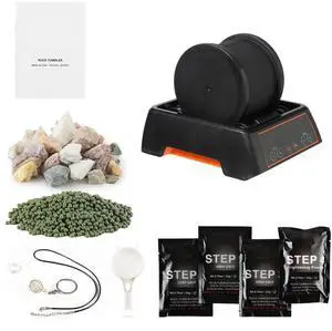 Rock Tumbler, 1 lb Rock Polishing Machine, Rocks Tumbling Kit with 4-Speed Adjustment, 19 Day Timer, Direct Drive Motor Rocks Polishing Kit for Rose Quartz, Amethyst, Quiet Operation Rock Tumbler, 1 lb Rock Polishing Machine, Rocks Tumbling Kit with 4-Speed Adjustment, 19 Day Timer, Direct Drive Motor Rocks Polishing Kit for Rose Quartz, Amethyst, Quiet Operation
