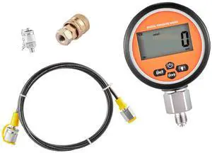Digital Hydraulic Pressure Test Coupling Kit, 10000 PSI Pressure Gauge Manometer Tester with 1 Gauge, 1 Test Coupling, 1 Quick-Release Coupler, and 1 Hose for Excavator Construction Machinery Digital Hydraulic Pressure Test Coupling Kit, 10000 PSI Pressure Gauge Manometer Tester with 1 Gauge, 1 Test Coupling, 1 Quick-Release Coupler, and 1 Hose for Excavator Construction Machinery