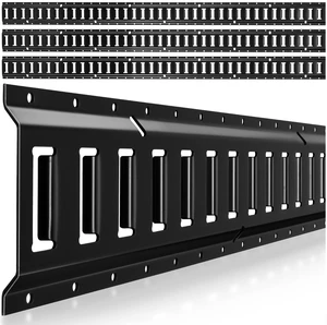 E-Track Tie-Down Rails, 4 Pack, 7.7 ft E Track Rails Secures Cargo & Heavy Loads Up to 2,000 lbs, Trailer Tie-Down System Suitable for Garages, Vans, Motorcycle Tie Downs, ATV Mountings E-Track Tie-Down Rails, 4 Pack, 7.7 ft E Track Rails Secures Cargo & Heavy Loads Up to 2,000 lbs, Trailer Tie-Down System Suitable for Garages, Vans, Motorcycle Tie Downs, ATV Mountings