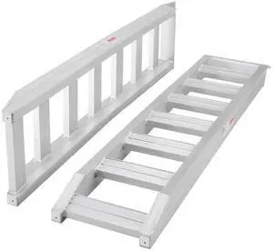 Aluminum Ramps, 8810 lbs, Heavy-duty Ramps with Top Hook Attaching End, Universal Loading Ramp for Motorcycle, Tractor, ATV/UTV, Trucks, Lawn Mower, 72"L x 15"W, 2Pcs Aluminum Ramps, 8810 lbs, Heavy-duty Ramps with Top Hook Attaching End, Universal Loading Ramp for Motorcycle, Tractor, ATV/UTV, Trucks, Lawn Mower, 72"L x 15"W, 2Pcs