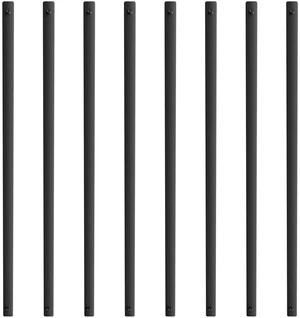 Staircase Metal Balusters, 38'' x 1'' Flat Aluminum Alloy Decorative Banister Spindles, 72 Pack Deck Baluster with Screws, Classic Hollow Deck Railing Satin Black Powder Coated for Porch Staircase Metal Balusters, 38'' x 1'' Flat Aluminum Alloy Decorative Banister Spindles, 72 Pack Deck Baluster with Screws, Classic Hollow Deck Railing Satin Black Powder Coated for Porch