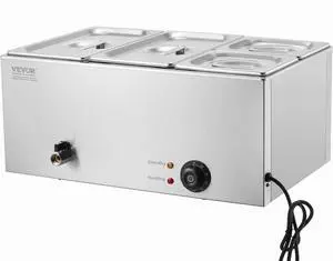 VEVOR Commercial Electric Food Warmer 4-Pan Countertop Buffet 16.4QT Bain Marie VEVOR Commercial Electric Food Warmer 4-Pan Countertop Buffet 16.4QT Bain Marie