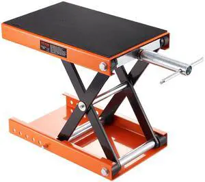 Motorcycle Lift, 1100 LBS Motorcycle Scissor Lift Jack with Wide Deck & Safety Pin, 3.7"-13.8" Center Hoist Crank Stand, Steel Scissor Jack for Street Bikes, Cruiser Bikes, Touring Motorcycles Motorcycle Lift, 1100 LBS Motorcycle Scissor Lift Jack with Wide Deck & Safety Pin, 3.7"-13.8" Center Hoist Crank Stand, Steel Scissor Jack for Street Bikes, Cruiser Bikes, Touring Motorcycles