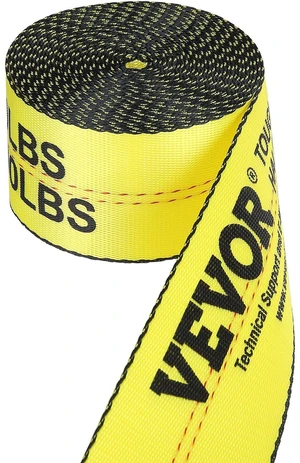 Winch Straps, 4" x 30', 6000 lbs Load Capacity, 18000 lbs Break Strength, Truck Straps with Flat Hook, Flatbed Tie Downs Cargo Control for Trailers, Farms, Rescues, Tree Saver, Yellow (10 Pack) Winch Straps, 4" x 30', 6000 lbs Load Capacity, 18000 lbs Break Strength, Truck Straps with Flat Hook, Flatbed Tie Downs Cargo Control for Trailers, Farms, Rescues, Tree Saver, Yellow (10 Pack)