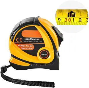Tape Measure 25 ft Length, Measuring Tape with Retractable, Imperial and Metric ft/m Dual-Scale & ABS Case & Easy Read Steel Measurement Tool, for Outdoor,Decoration Tape Measure 25 ft Length, Measuring Tape with Retractable, Imperial and Metric ft/m Dual-Scale & ABS Case & Easy Read Steel Measurement Tool, for Outdoor,Decoration