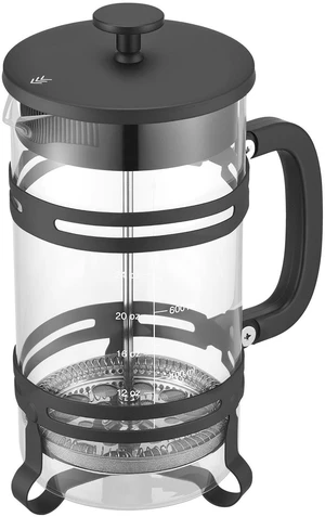 French Press Coffee Maker 34 oz Borosilicate Glass Coffee Tea Press Silver French Press Coffee Maker 34 oz Borosilicate Glass Coffee Tea Press Silver