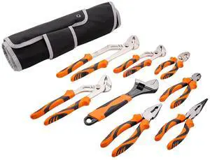 8-Piece Pliers Set, High Carbon Steel, 12"/10"/8" Groove Joint Pliers, 8" Linesman's Pliers, 6" Slip Joint Pliers, 8" Long Nose Pliers, 6" Diagonal Cutter, 10" Adjustable Wrench, and Tool Bag 8-Piece Pliers Set, High Carbon Steel, 12"/10"/8" Groove Joint Pliers, 8" Linesman's Pliers, 6" Slip Joint Pliers, 8" Long Nose Pliers, 6" Diagonal Cutter, 10" Adjustable Wrench, and Tool Bag
