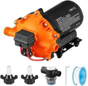 12V Water Pressure Diaphragm Pump Self-Priming Pump 70 PSI 5.5 GPM Boat RV 12V Water Pressure Diaphragm Pump Self-Priming Pump 70 PSI 5.5 GPM Boat RV