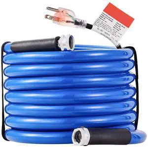 30ft Heated Water Hose for RV, Heated Drinking Water Hose Antifreeze to -45°F, Automatic Self-regulating, 5/8" I.D. with 3/4" GHT Adapter, Lead and BPA Free 30ft Heated Water Hose for RV, Heated Drinking Water Hose Antifreeze to -45°F, Automatic Self-regulating, 5/8" I.D. with 3/4" GHT Adapter, Lead and BPA Free