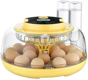 18 Egg Incubator, Automatic Egg Turner with LED Candler, Temperature & Humidity Control, 360° View Clear Window, Auto Water Refill, Poultry Eggs Incubators for Hatching Chicks Ducks Goose Quail 18 Egg Incubator, Automatic Egg Turner with LED Candler, Temperature & Humidity Control, 360° View Clear Window, Auto Water Refill, Poultry Eggs Incubators for Hatching Chicks Ducks Goose Quail