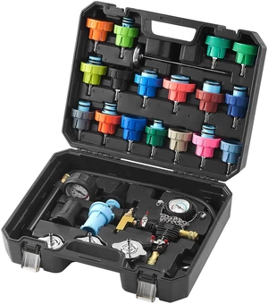 28 Pcs Radiator Pressure Tester Coolant Vacuum Purge Refill With Adapters 28 Pcs Radiator Pressure Tester Coolant Vacuum Purge Refill With Adapters