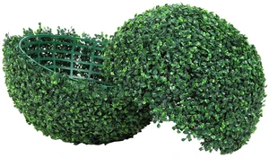Artificial Topiary Boxwood Trees, 20" Tall (2 Pieces), Ball-Shaped Faux Topiary Plants, All-Season Green Decorative Faux Plants for Backyard, Balcony, Garden, Wedding, and Home Décor Artificial Topiary Boxwood Trees, 20" Tall (2 Pieces), Ball-Shaped Faux Topiary Plants, All-Season Green Decorative Faux Plants for Backyard, Balcony, Garden, Wedding, and Home Décor
