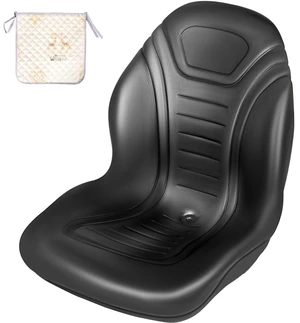 Universal Lawn Tractor Seat Replacement, Compact High Back Mower Seat, Black Vinyl Forklift Seat, Central Drain Hole Skid Steer Seat with Mounting Bolt Patterns of 8" x 11.5" & 11.25" x 11.5". Universal Lawn Tractor Seat Replacement, Compact High Back Mower Seat, Black Vinyl Forklift Seat, Central Drain Hole Skid Steer Seat with Mounting Bolt Patterns of 8" x 11.5" & 11.25" x 11.5".