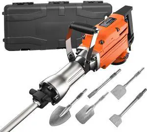 Demolition Jack Hammer Concrete Breaker 2200W Electric Hammer 2 Chisel Bits Demolition Jack Hammer Concrete Breaker 2200W Electric Hammer 2 Chisel Bits