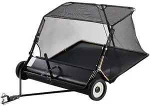52 in Tow Behind Lawn Sweeper, 26 cu.ft. Large Yard Sweeper, Adjustable Sweeping Height, Heavy Duty Leaf & Grass Collector with Dumping Rope, Pull Behind Sweepers for Debris Grass Clippings 52 in Tow Behind Lawn Sweeper, 26 cu.ft. Large Yard Sweeper, Adjustable Sweeping Height, Heavy Duty Leaf & Grass Collector with Dumping Rope, Pull Behind Sweepers for Debris Grass Clippings