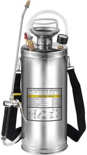 2Gal Stainless Steel Sprayer, Set with 20" Wand& Handle& 3FT Reinforced Hose, Hand Pump Sprayer with Pressure Gauge&Safety Valve, Adjustable Nozzle Suitable for Gardening and Sanitizing 2Gal Stainless Steel Sprayer, Set with 20" Wand& Handle& 3FT Reinforced Hose, Hand Pump Sprayer with Pressure Gauge&Safety Valve, Adjustable Nozzle Suitable for Gardening and Sanitizing