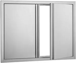 BBQ Access Door, 31W x 24H Inch Double Outdoor Kitchen Door, Stainless Steel Flush Mount Door, Wall Vertical Door with Recessed Handles , for BBQ Island, Grilling Station, Outside Cabinet BBQ Access Door, 31W x 24H Inch Double Outdoor Kitchen Door, Stainless Steel Flush Mount Door, Wall Vertical Door with Recessed Handles , for BBQ Island, Grilling Station, Outside Cabinet