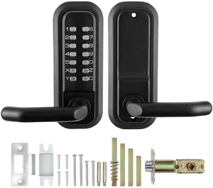 Mechanical Keyless Entry Door Lock, 14 Digit Keypad, Embedded Outdoor Gate Door Locks Set with Keypad and Handle, Water-proof Zinc Alloy, Easy to Install, for Garden, Garage, Yard, Storage Shed Mechanical Keyless Entry Door Lock, 14 Digit Keypad, Embedded Outdoor Gate Door Locks Set with Keypad and Handle, Water-proof Zinc Alloy, Easy to Install, for Garden, Garage, Yard, Storage Shed