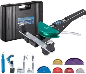 Copper Pipe Bender, 7 Colorful Dies 1/4-7/8 inch 90 Degrees Forward and Reverse Bending, 6-22 mm for Copper & Aluminum Tubes with Reverse Bend Attachment Copper Pipe Bender, 7 Colorful Dies 1/4-7/8 inch 90 Degrees Forward and Reverse Bending, 6-22 mm for Copper & Aluminum Tubes with Reverse Bend Attachment